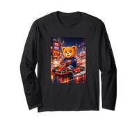 Cool Amazing Teddy Bear Karting Race of Champions Graphic Maglia a Manica