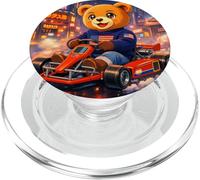 Cool Amazing Teddy Bear Karting Race of Champions Graphic PopSockets PopGrip per MagSafe