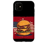 Cool America Burger Costume in colori patriottici Custodia per iPhone 11