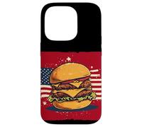 Cool America Burger Costume in colori patriottici Custodia per iPhone 14 Pro