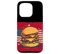 Cool America Burger Costume in colori patriottici Custodia per iPhone 15 Pro