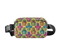 Cool ananas Art Style elegante borsa a tracolla marsupio per uomo donna piccola borsa da petto con cinghia regolabile per viaggi, shopping, corsa, Stile artistico con ananas alla moda, 1 size