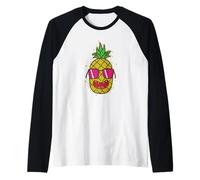Cool Ananas Occhiali da Sole Maglia con Maniche Raglan