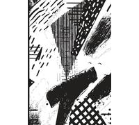 Cool and Abstract Monochrome Geometric Shapes Notebook: (6" x 9") (100 Pages)