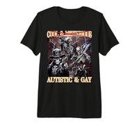 Cool And Mysterious Autistic And Gay Cringe Skeleton Maglietta Premium