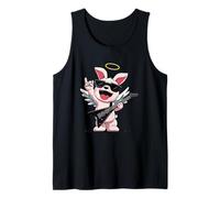 Cool Angel Bunny Rock Music Design in Stile Cartone Animato Canotta