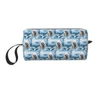 Cool Animal White Polar Bear Print Travel Storage Case Portable Cosmetic Pouch Zip Organizer Bag per organizzare ordinatamente