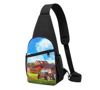 Cool Animal White Polar Bear Stampato Sling Bag per donne uomini Crossbody Borsa a tracolla Casual Daypack per Viaggi Escursionismo Corsa, Azienda agricola Trattore, One Size, Zaino da escursionismo