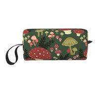 Cool Animal White Polar Bear Stampe Travel Makeup Bag Trousse, Portatile Semplice Cerniera Trucco Organizer Caso per le Donne, Arte dei funghi luminosi, One Size, Astuccio per trucchi
