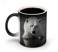 Cool Animal White Polar Bear tazze da caffè divertente tazza cambia colore tazza unica tazza sensibile al calore tazza di moda stampa tazza da tè in ceramica regalo novità per compleanno uomini donne