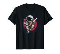 Cool Astronauta con Samurai Spada per Space Ninja Maglietta