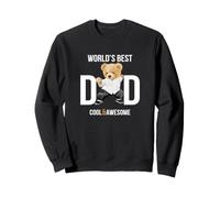 Cool Awesome World's Best Dad Ever, Dad Teddy Bear Graphic Felpa