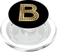 Cool B Alphabet Cute Initial Monogram Letter B Graphic PopSockets PopGrip per MagSafe