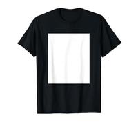 Cool Back Print Blank Abstract White Square Graphic Designs Maglietta con Stampa Grafica Economica, Uomo, Nero, L