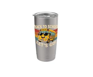 Cool Back to School Bus Ready for New Year Bicchiere termico in acciaio inox doppia parete