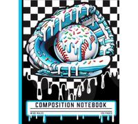 Cool Baseball Flames Drip Lined Journal: Funny Melting Sports Graphic Composition Notebook for Boys, Kids & Teens | Wide Ruled Neon Fire Aesthetic School Book