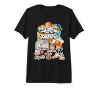 Cool Basketball Graffiti Style Illustration Graphic Designs Maglietta Premium
