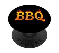 Cool BBQ Barbecue Grill Carne Amante Design per Uomini Papà Donne PopSockets PopGrip Adesivo