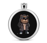 Cool Bear Flask per liquore bottiglia di vino portatile carino in acciaio inox fondine fiaschette
