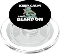Cool Bearded Dragon Keep Calm And Beard On Drago Barbuto PopSockets PopGrip per MagSafe