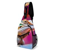 Cool Bearded Dragon Lizard Unisex Sling Bag Multitasche Borsa A Spalla Antifurto Zaino Monospalla Per Outdoor Trekking Treeking