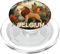 Cool Belgio Costume per gli amanti del leone e della natura PopSockets PopGrip per MagSafe