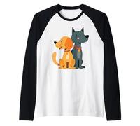 Cool Best Friends Meme Amicizia Cane Cucciolo Uomini Donne Bambini Maglia con Maniche Raglan