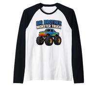 Cool Big Brother Monster Truck Family Matching Outfit Maglia con Maniche Raglan