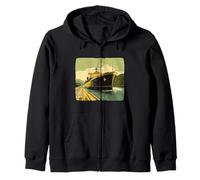 Cool Big Ship Costume per gli amanti del carico e delle navi Felpa con Cappuccio