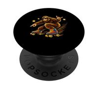 Cool Bigfoot Pattinaggio a rotelle anni '80 Retro Forest Sasquatch PopSockets PopGrip Adesivo