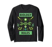 Cool Biology: DNA, batteri, virus e microscopio t-shirt Maglia a Manica