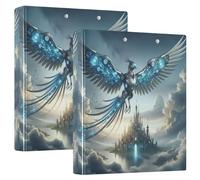 Cool Bird Blue Sky Cloud - Raccoglitori a 3 anelli da 3,8 cm, contiene 200 fogli per quaderni, 31,5 x 27 x 6 cm, 1 confezione