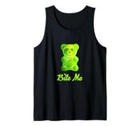 Cool Bite Me Colorful Gummy Bear Candy Illustration Graphic Canotta
