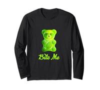 Cool Bite Me Colorful Gummy Bear Candy Illustration Graphic Maglia a Manica