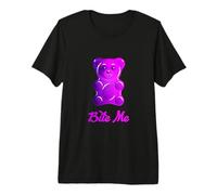 Cool Bite Me Colorful Gummy Bear Candy Illustration Graphic Maglietta Premium