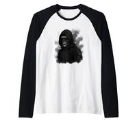 Cool Black Army Soldier in Gaming Mission Fighting Graphic Maglia con Maniche Raglan