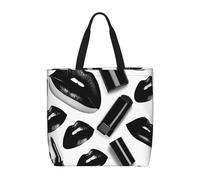 Cool Black Lipstick Labbra Stampa Moda Con Zip Borsa A Tracolla Casual Borsa Shopper Borsa Per Lavoro Viaggio
