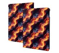 Cool Blue and Red Flames Print Compatibile con iPad 9a/8a/7a generazione, custodia per tablet compatibile con custodia iPad da 10,2 pollici, accensione e spegnimento automatico, supporto a libro