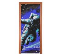 Cool Blue Astronauta Christmas Door Cover 91,4 x 248,9 cm Party Banner Sfondo Decorazione per feste e forniture per la casa L