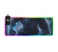 Cool Blue Flame Gorilla Wirel Charging Glowing Computer Mouse pad Scrittura Lampeggiante 89,9 x 40,6 cm Piccolo tappetino da scrivania per tastiera e mouse
