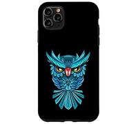 Cool Blue Halloween Night Owl Illustration Graphic Design Custodia per iPhone 11 Pro Max