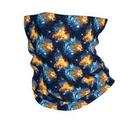 Cool Blue Lion Head Print Passamontagna Unisex Scaldacollo Versatili Sciarpa A Mezza Faccia per Adulto Escursionismo Ciclismo 25X50Cm