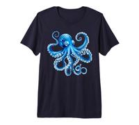 Cool Blue Octopus Sea Ocean Lover,Tentacles Octopus Lover Maglietta Premium