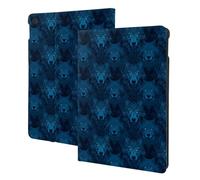 Cool Blue Wolf Head Print - Custodia compatibile con iPad di 9a/8a/7a generazione, compatibile con custodia per iPad da 10,2 pollici, accensione e spegnimento automatico, supporto a libro