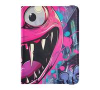 Cool Blush - Porta passaporto e carte di vaccino in pelle con mostri in stile cartone animato, leggero, da viaggio, fresco Blush cartone animato mostro, 1 size