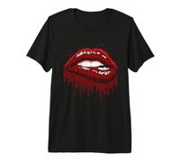 Cool Bold & Sexy Woman Red Lips Outfit Graphic Design Style Maglietta Premium