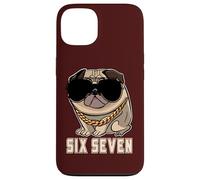 Cool Boss Retro Occhiali da sole Gen Alpha Pug Meme Six Seven Dog Custodia per iPhone 13