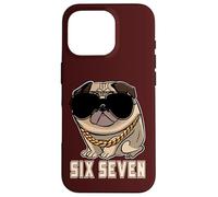Cool Boss Retro Occhiali da sole Gen Alpha Pug Meme Six Seven Dog Custodia per iPhone 16 Pro
