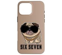 Cool Boss Retro Occhiali da sole Gen Alpha Pug Meme Six Seven Dog Custodia per iPhone 16 Pro Max