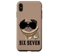 Cool Boss Retro Occhiali da sole Gen Alpha Pug Meme Six Seven Dog Custodia per iPhone XS Max